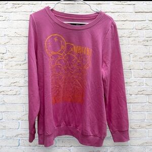 NWT Torrid NIRVANA Pink Graphic Sweatshirt Relaxed Crew Neck Size 0 Large 12